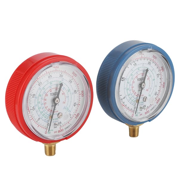 Airconditionings Fluorid Tryk Måler Høj/Lav Tryk Meter AC Reparationsværktøj