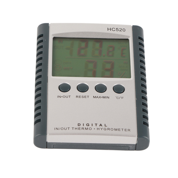 LCD digitalt termometer Hygrometer Digital temperatur fugtighedsmåler Indendørs Udendørs