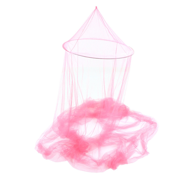 Sommarmyggnät Hem Sovrum Polyesterfiber Andningsbart Nät Hängande Sänghimmel för Baby Vuxen Rosa