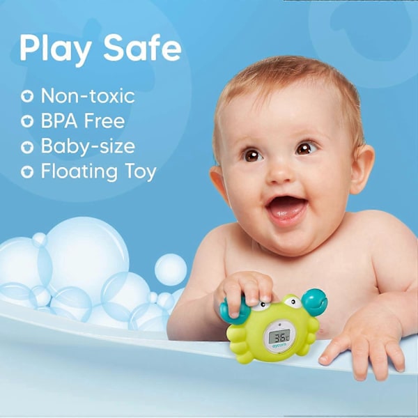 Digitalt babytermometer, for bad og soverom, rask og nøyaktig analyse av vanntemperaturer - LED-alarm for babysikkerhet - Flytende badeleke