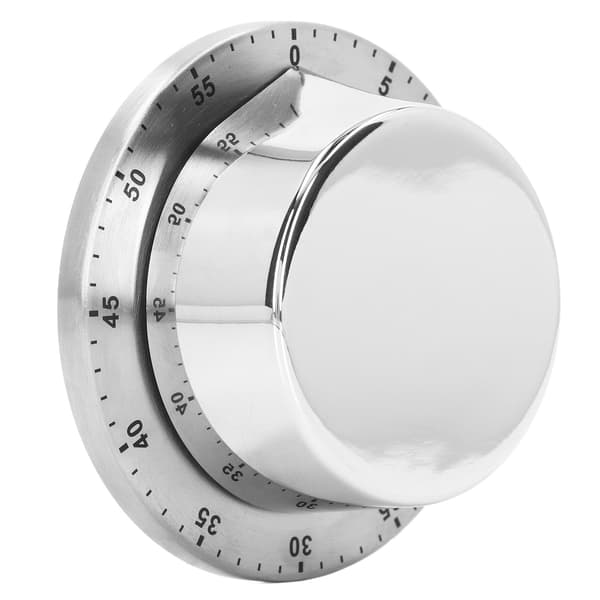 Køkken Mekanisk Timer 304 Rustfrit Stål Magnetisk Sugekok Madlavning Timer Ur Hvid