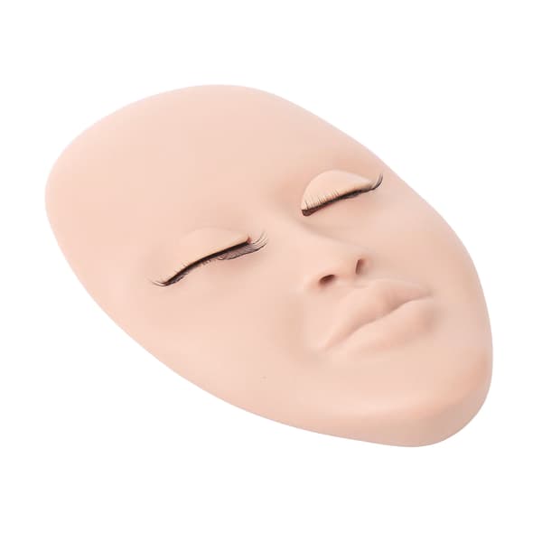 Vipper Mannequin Hode Øyenvippeforlengelse Praksis Mannequin Sminke Mannequin Hode for Nybegynner Rosa