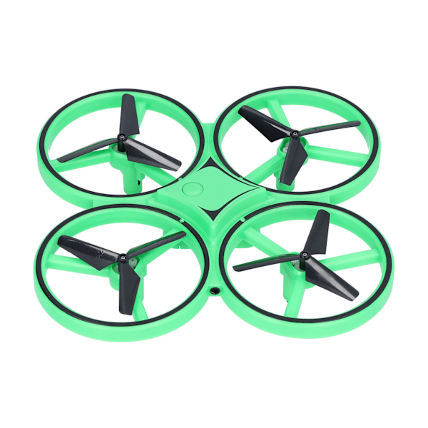 RC Mini Drone Painovoima-anturi LED-valo Quadcopter Lapsen lelu kaksoisohjaimella WatchGreen