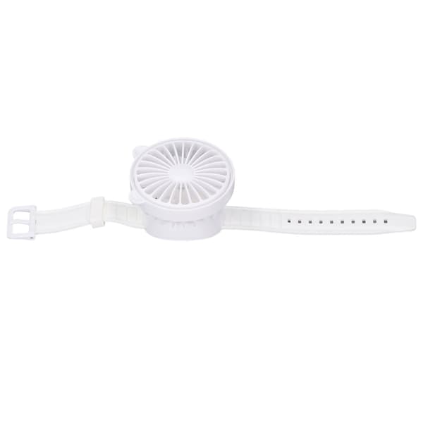 Urventilator USB-opladning Søde bjørneører Bærbar tegneserie håndledsrem Lille kølig urventilator hvid