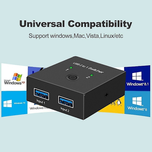 Type C Hub U-levylle/PC:lle/kannettavalle 2-porttinen Usb 3.0 Splitter 5gbps Erittäin Kannettava