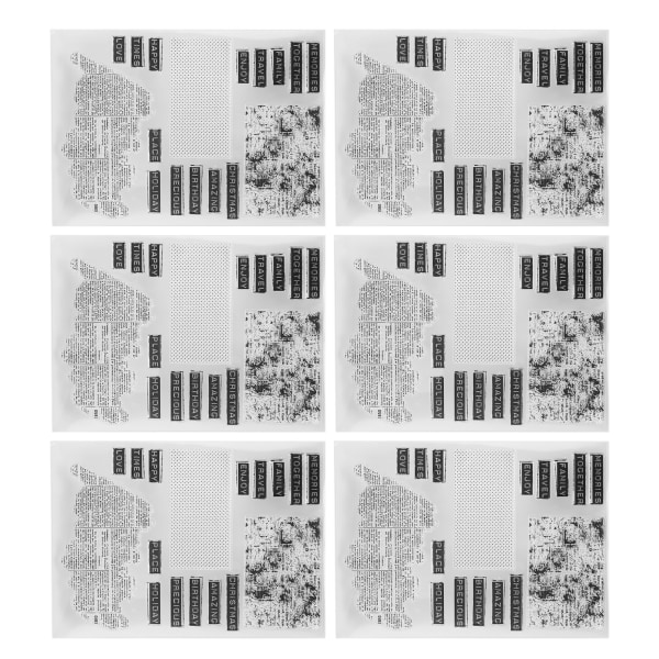 6 STK Klart stempel Dekorative stempler til kortfremstilling DIY Scrapbog Album Papir Crafts T1994