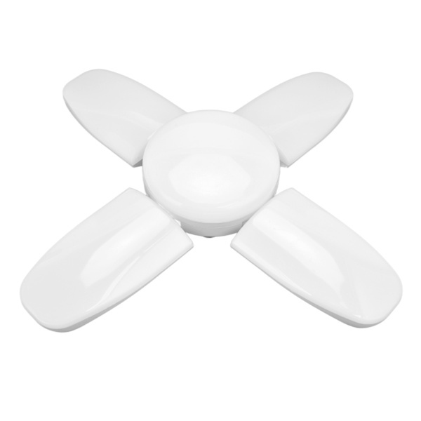 LED-garagelampor, vikbara, 8000LM, E26/27, deformerbara garagelamptak, 85‑265V4+1, fyra blad, 80W, 3000k