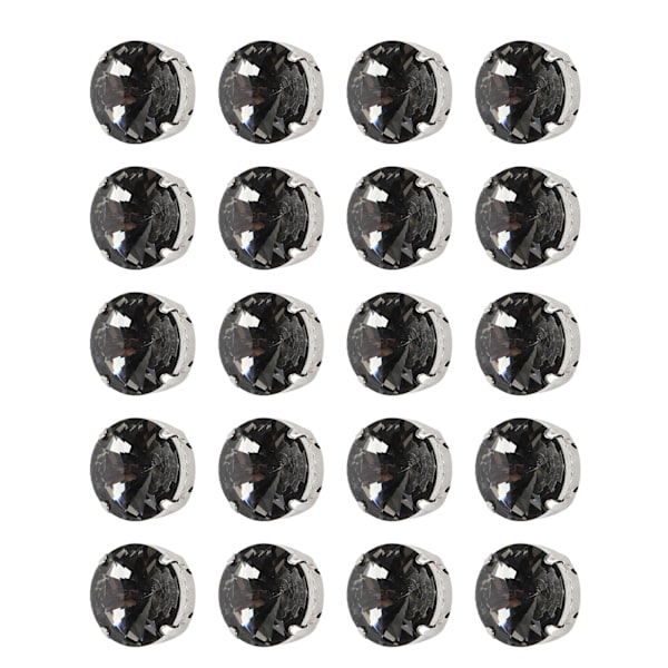 20 st DIY klodiamanter bröllopsklänning retro mode hantverk glas kläder dekorationer 15 mm kokosgrå rund glas klodiamant