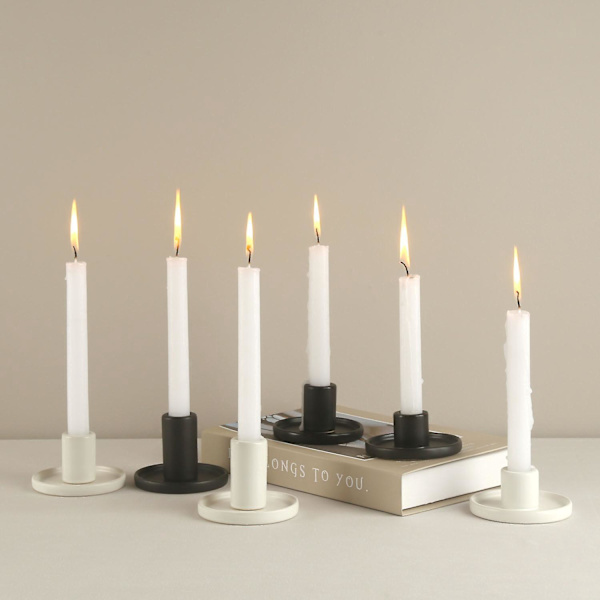 Koniska Ljusstakar Set - 3cm Hög - Passar Standard Ljus - Höstbord Dekoration/Bröllopscenterpiece