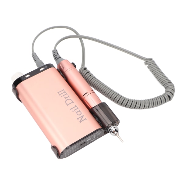 Nagelslipmaskin Kraftfull 4000mAh Långvarig LED-skärm Hastighet Justerbar Uppladdningsbara Nail Art verktyg Rose Gold