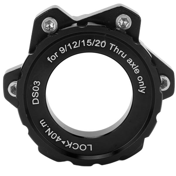 MEIJUN Centerlock til 6 Bolt Adapter Lockring Aluminium Alloy Aksel Hub Adapter for Thru Axle Hub Svart