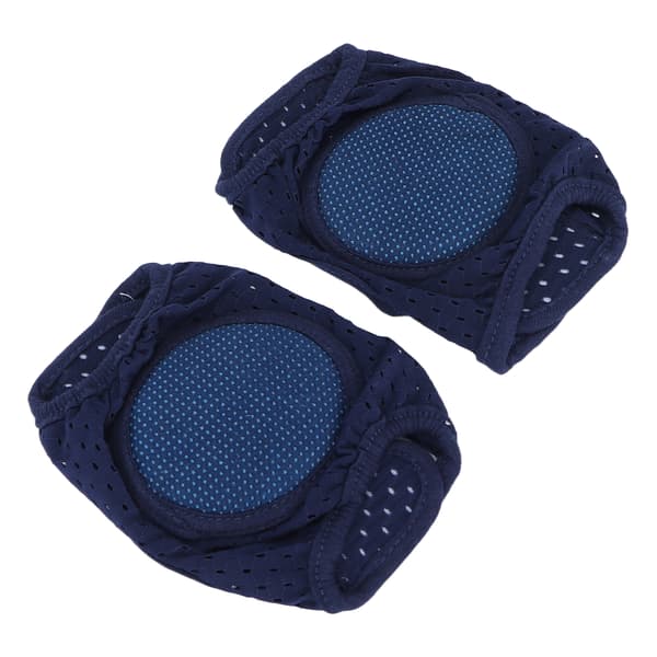 Baby Crawling Pads Mjuka Bomull Elastiska Unisex Förhindra Halkskydd Spädbarn Knäskydd Marinblå