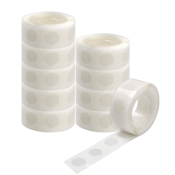 Ballon Lim-Dots Dobbeltsidige Klæbeprikker Stickers Tape Til DIY Håndværk Fest Dekorationer, 10 Ruller (100 stk. pr. Rulle)