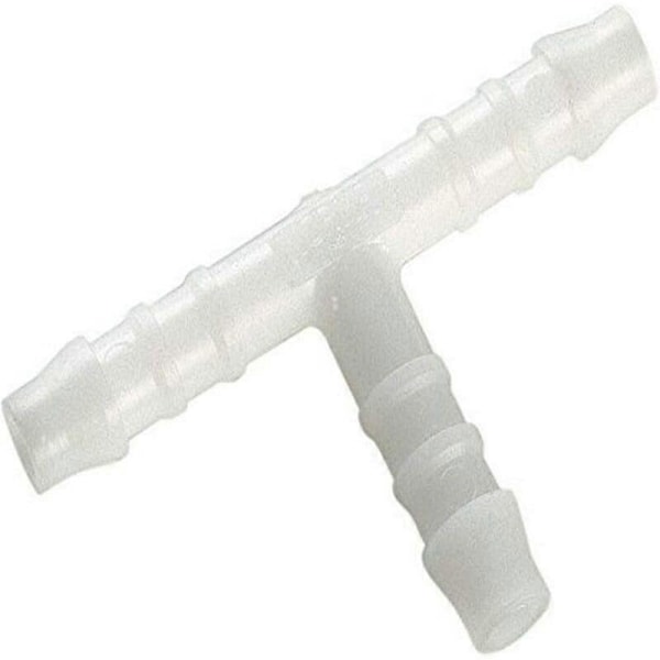 Kobling 6 mm slange, hvit/transparent 10 stk