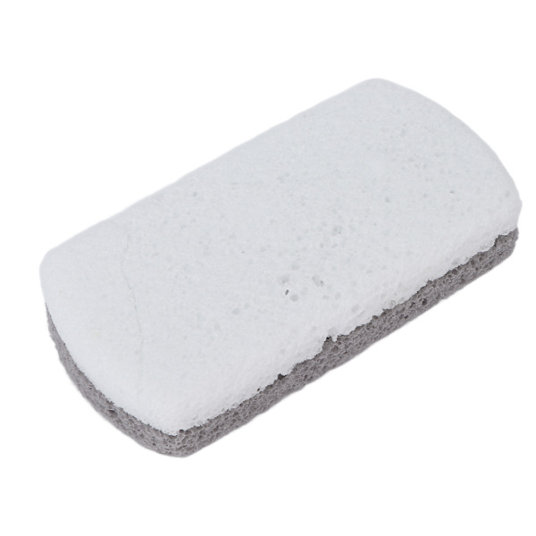 Fodsten af skumglas - Dobbeltsidet fjerner hård hud - Scrubber - Naturlig pedicure-fil - Eksfoliering til fødder - Grå/hvid