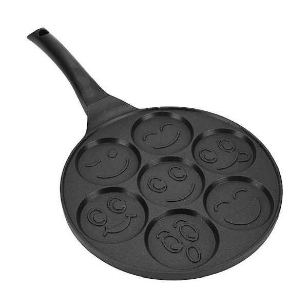 Mini Pandekagepande til 7 Flapjacks Non-stick Grillplade Nem Rengøring Perfekt til Børn Gave eller Ferie Morgenmad