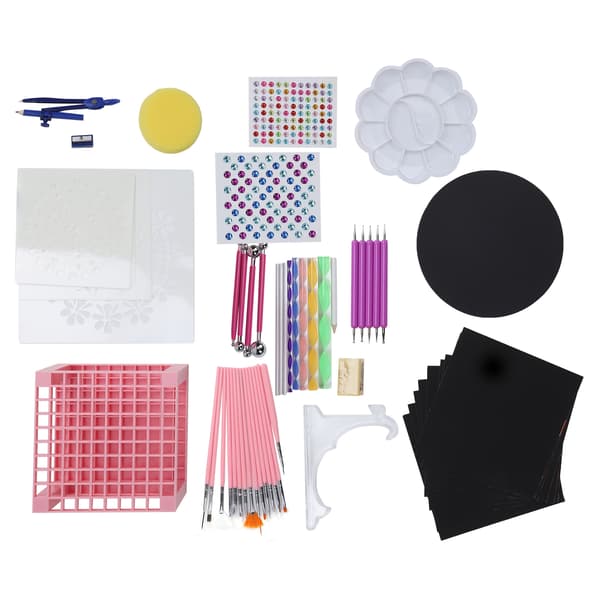 62 delar Mandala Dotting Tools Set DIY Art 96-håls pennhållare bricka målningsaccessoarer
