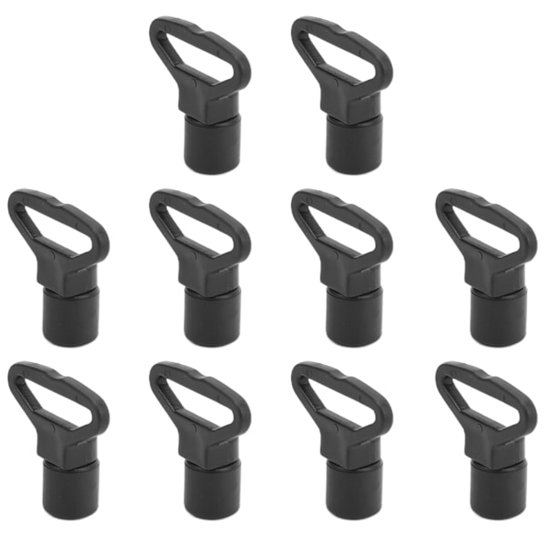 10 stk elastisk tauklemme 2,5 mm plastring lett holdbar krok for kajakk kano båt