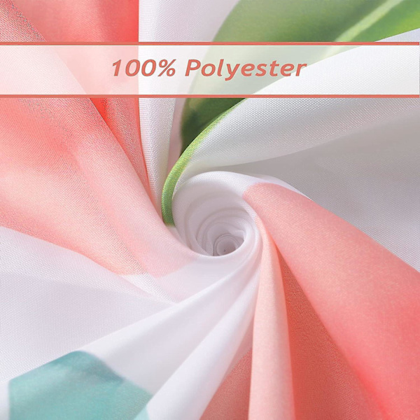 Frisk sommerfrugt bruseforhæng - Vandtæt og skimmelresistent design med lyserøde ferskner - 180 x 180 cm