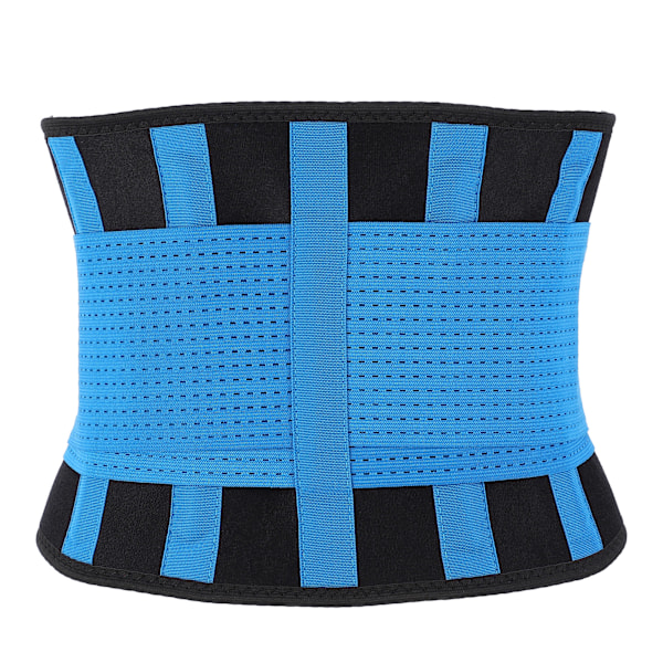 Breathable Warming Waistband Soft Adjustable Abdominal Wrap Waist Back Support BeltBlue L