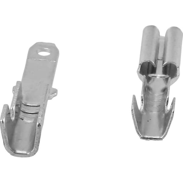 200 stycken kabelförbindare med platta kontakter (hane/hona), 2,8 mm