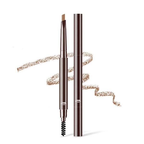 Meikki, kaksipäinen automaattinen kulmakynä Natural Eye Brow Pencil vedenkestävä kestävä kulmakarvakynä kulmakarvaharjalla B B