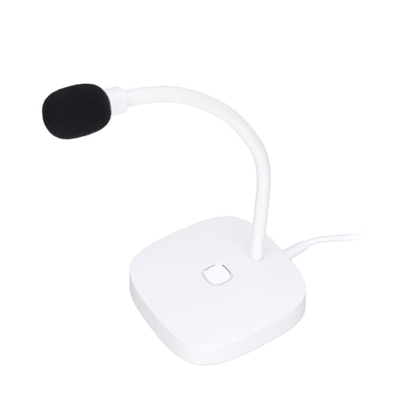 USB-mikrofon enkel stil rundstrålande 360° justerbar datorutrustning för Win XP för Win 7 för OS X Vit