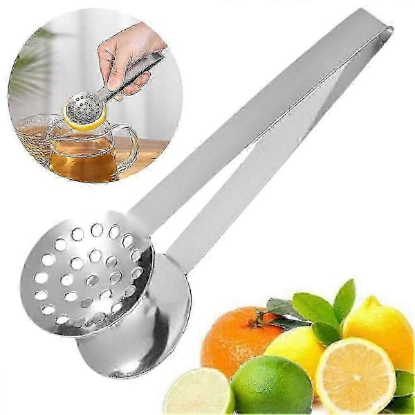 Te-tang i rustfrit stål, te-posepresser, siholder, gribeske, køkken