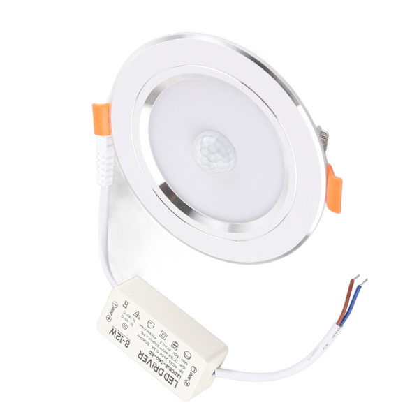 9w rund 18LED infrarød sensor downlight menneskelig krop induktionsloftslys (koldt hvidt lys)