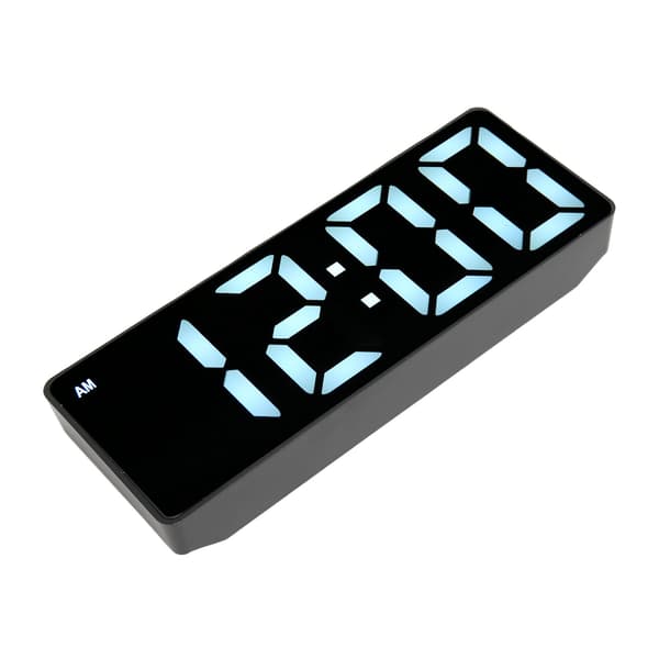 Digital Väckarklocka Multifunktion Stor Display Modern Stil Temperaturvisning LED Spegelklocka för Hem Sovrum