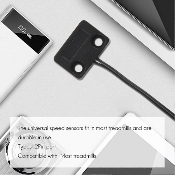 Løpebånd Hastighetssensor Kabel 2 Pin Lyssensor Takometer Magnetisk Induksjon Hastighetssensor kompatibel med Løpebånd Reservedeler