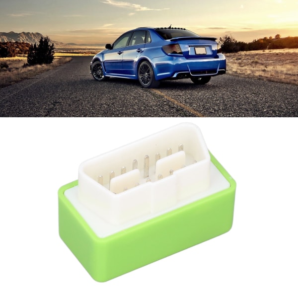 OBD2 ECO Fuel Save Power Chip Tuning Box 15% ABS Universal autoille Vuodesta 1996 vihreä green