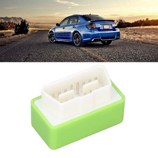 OBD2 ECO Fuel Save Power Chip Tuning Box 15% ABS Universal til biler siden 1996 grøn green