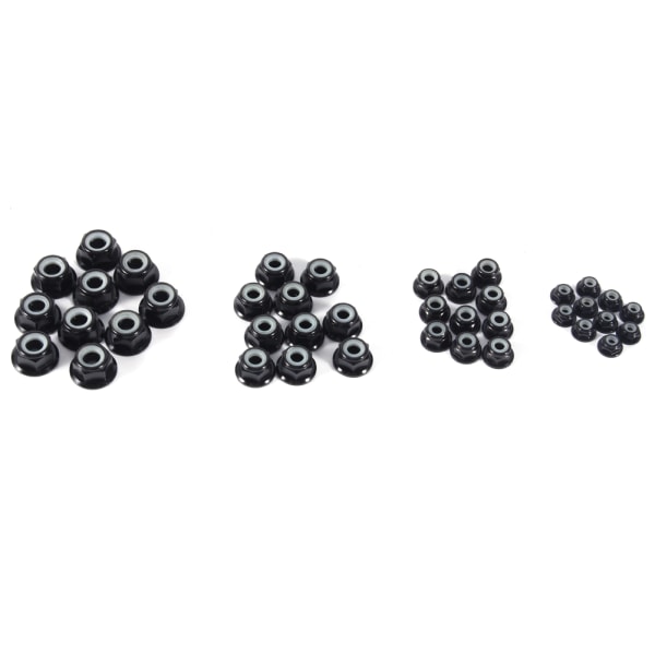 Anodiserte M5 Nylon Insert SelfLock Muttere Hex Lock Muttere Aluminiumlegering 10stk