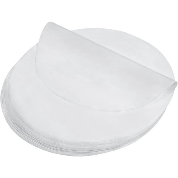 8 tommer Bagepapir Cirkler 100 stk Runde Kageforme Bagepapir Non-stick Runde Fedttætte Papirark til Kageforme Patty Separati