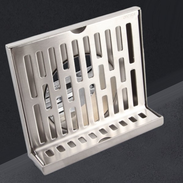 Side Drain 304 Rustfritt Stål Korrosjonsbestandighet Fortykket L-formet Gulvavløp for Bad Hotell 5 Tommer for 110mm Rør