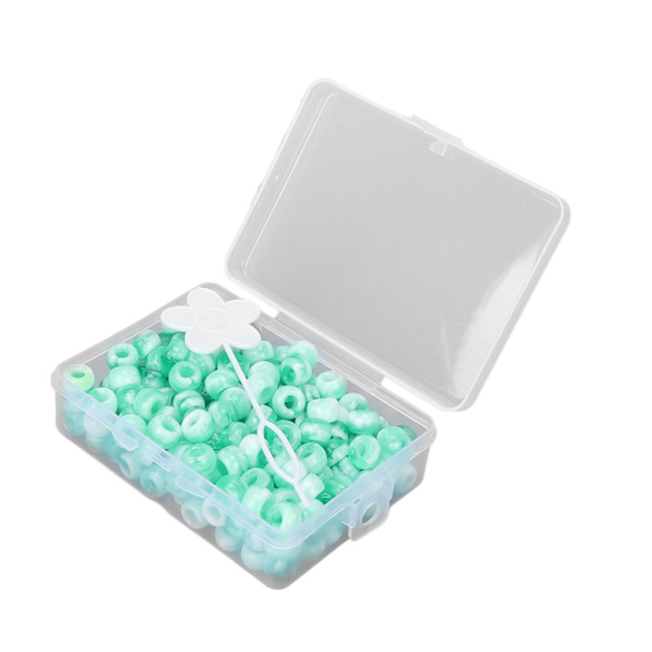 200 stk Hårperler Mote Akryl Godteri Blandede farger DIY Hårdekorasjon Perler for Hårgrønt