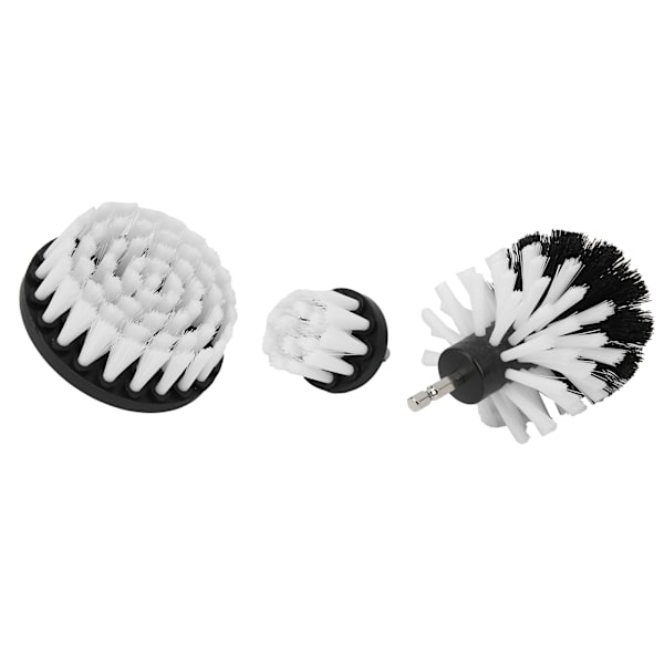 3 Stk Borebørstesæt Power Scrubber Rengøringstilbehør Nylon til Badekar Flise Toilet