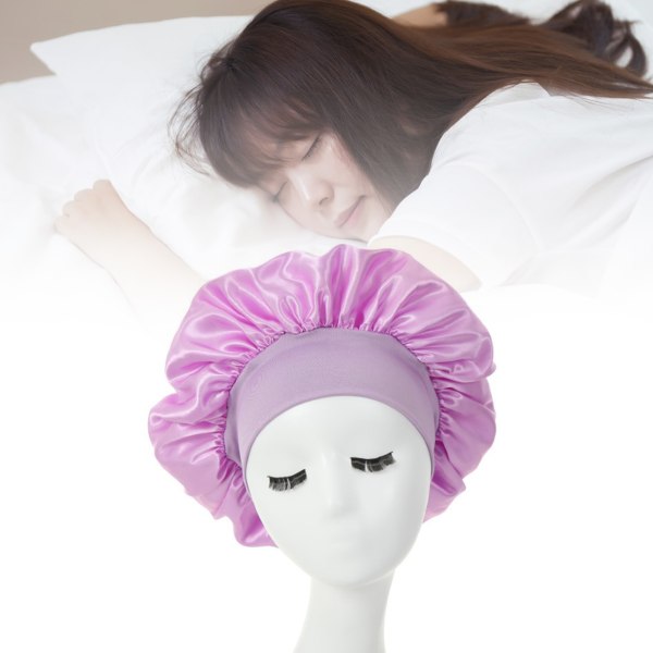 Naisten unihiuslippu Vaaleanvioletti Erittäin joustava leveä sivupehmeä cap naisille
