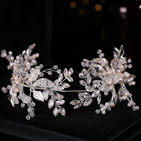 Bryllups-Hodebånd med Rhinestones - Hårtilbehør for Bryllup - Elegant Hårpynt for Kvinner og Jenter