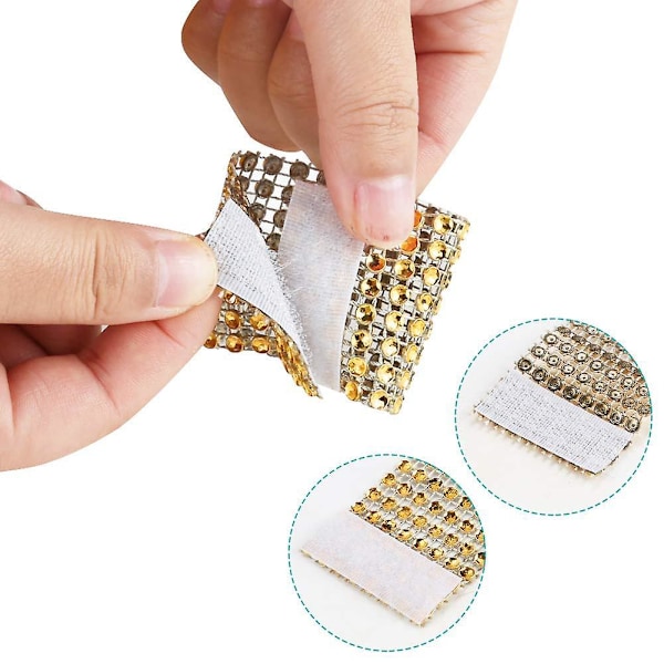Guld Servett Ringar - Set med 100 för Borddekorationer, Bröllop, Middagar, Fester, DIY Dekoration