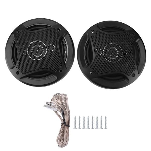 2 st 16,51 cm/6,5 tum bilkoaxialhögtalare 90 dB 500 W fullfrekvens universell för ljudsystem