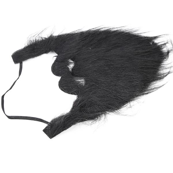 Stimuleret falsk skæg Sjove falske moustache knurhår Ansigtshår til Halloween Cosplay Sort