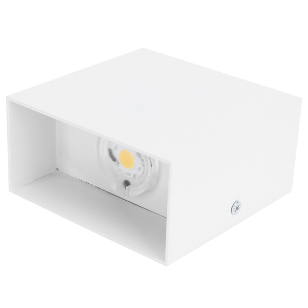 LED væglampe 7W indendørs firkantet lampe Soveværelse Gang Veranda Balkon Dekoration 100265V (Hvid ShellVarmt lys)