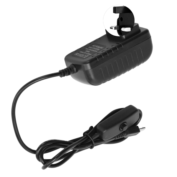 Virtalähde Raspberry Pi:lle 5V 3A kytkimellä Integroitu Micro USB -sovitin 100-240VUK-pistoke