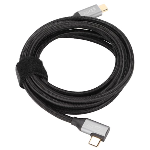 2m 100W 4K Retvinklet 5A Type C PD Kabel til Huawei Telefoner Tablets USB C til USB C Kabel