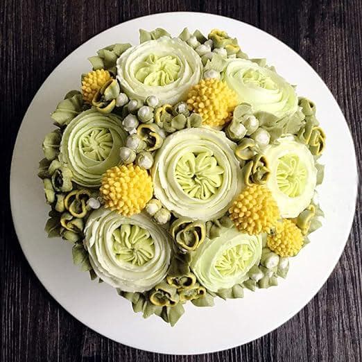 3 stk. Austin Rose kagedekorationstyller, blomsterbladstyller i rustfrit stål til kagedekoration