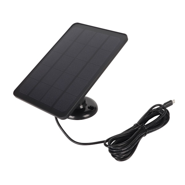 Kamera Solpanel IP65 Vattentät Kamera Laddare 5V 4W Hög Effektivitet för Micro USB C Svart