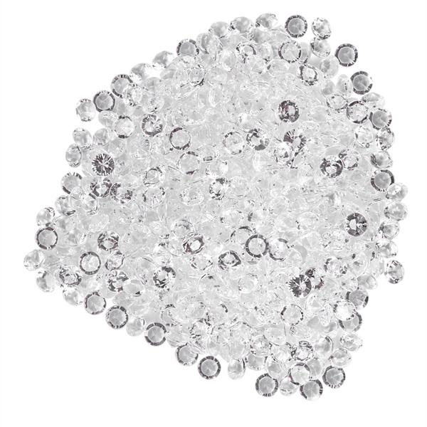 Gjennomsiktige akrylperler Bryllupsfest DIY-pynt vakkert tilbehør dekor (8 mm 1000 stk)