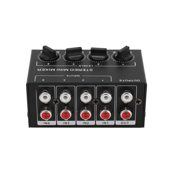 Stereomikser Passiv 4-kanals Audio Line Mini RCA bærbar for nettbrett